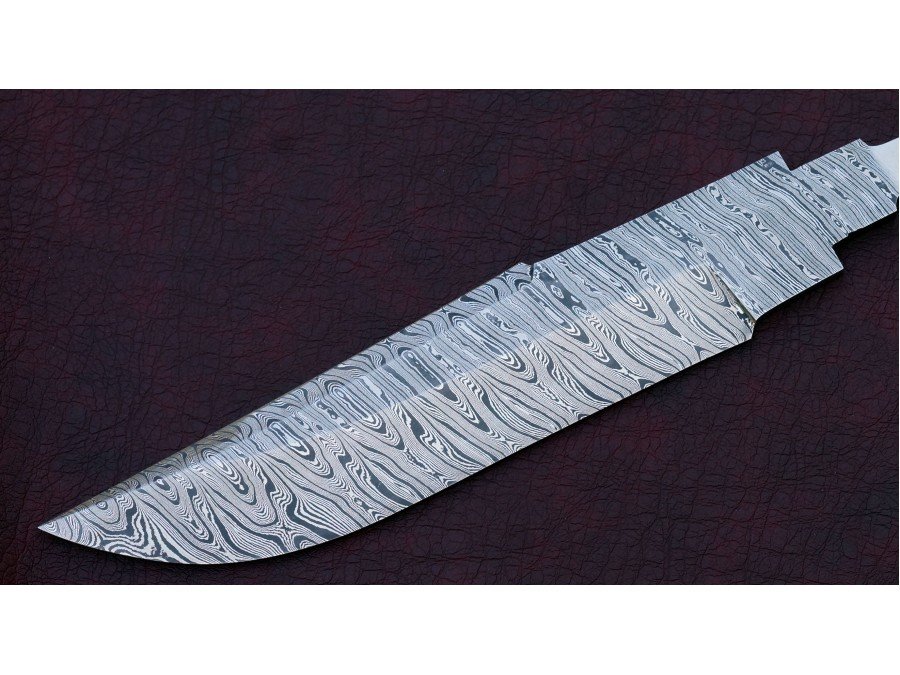 Custom Handmade Twisted Pattern Damascus Steel Bowie Knife Blade Blank Custom Handmade Twisted Pattern Damascus Steel Bowie Knife Blade Blank
