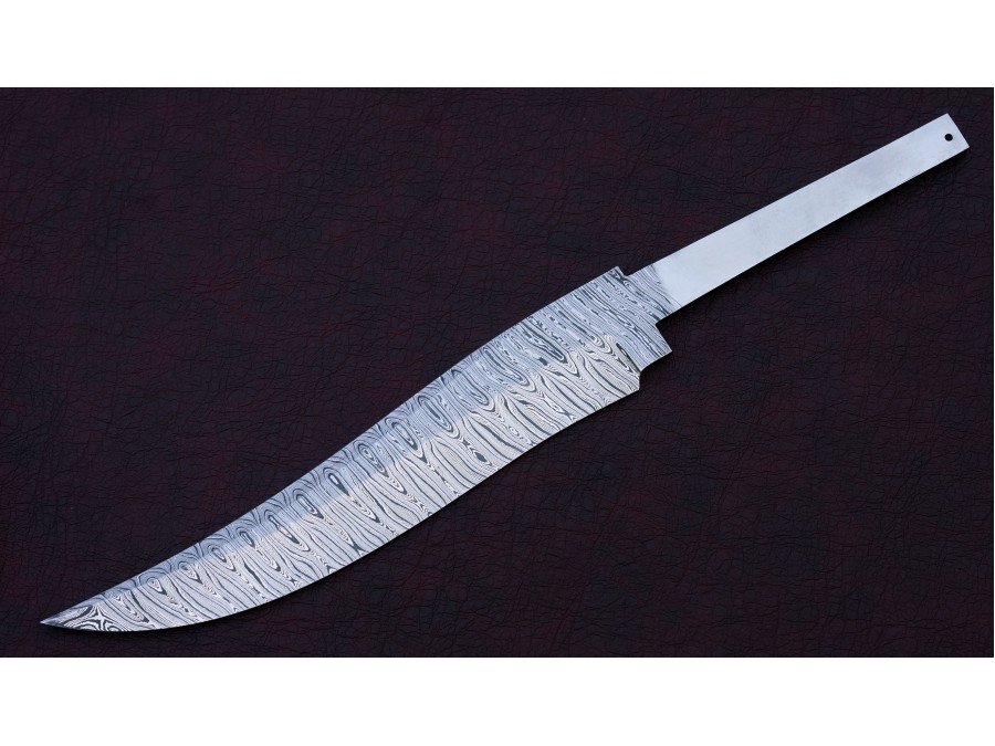 Custom Handmade Twisted Pattern Damascus Steel Bowie Knife Blade Blank Custom Handmade Twisted Pattern Damascus Steel Bowie Knife Blade Blank