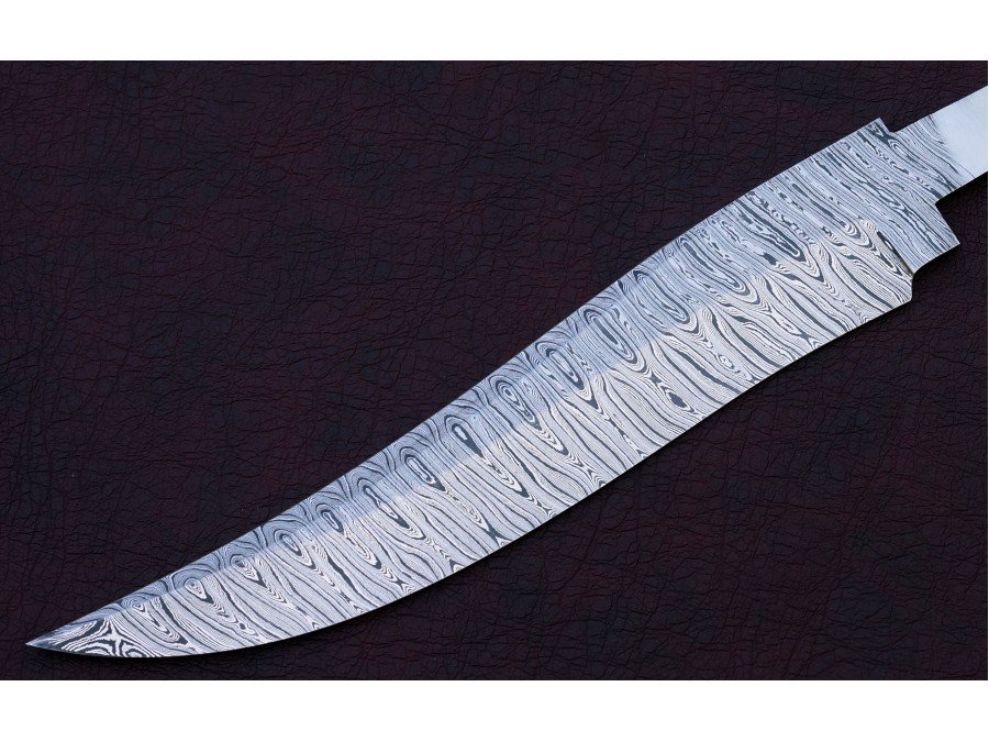 Custom Handmade Twisted Pattern Damascus Steel Bowie Knife Blade Blank Custom Handmade Twisted Pattern Damascus Steel Bowie Knife Blade Blank