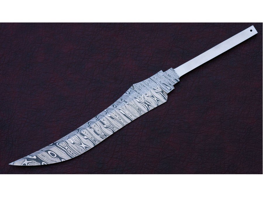 Custom Handmade Twisted Pattern Damascus Steel Bowie Knife Blade Blank Custom Handmade Twisted Pattern Damascus Steel Bowie Knife Blade Blank
