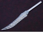 Custom Handmade Twisted Pattern Damascus Steel Bowie Knife Blade Blank Custom Handmade Twisted Pattern Damascus Steel Bowie Knife Blade Blank