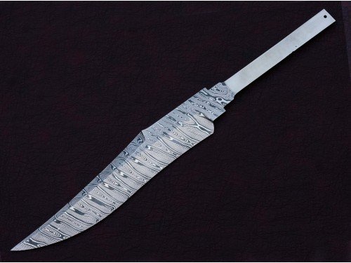 Custom Handmade Twisted Pattern Damascus Steel Bowie Knife Blade Blank