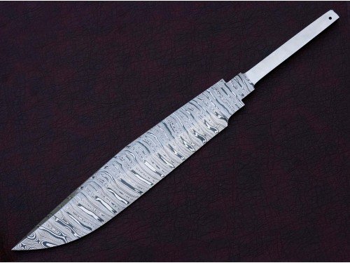 Custom Handmade Twisted Pattern Damascus Steel Bowie Knife Blade Blank