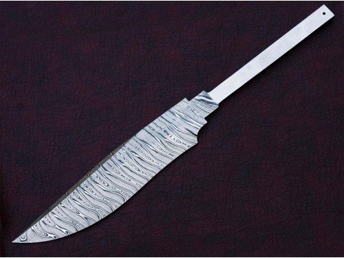 Custom Handmade Twisted Pattern Damascus Steel Bowie Knife Blade Blank