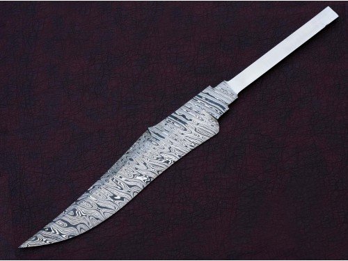 Custom Handmade Twisted Pattern Damascus Steel Bowie Knife Blade Blank
