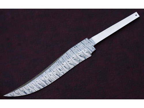 Custom Handmade Twisted Pattern Damascus Steel Bowie Knife Blade Blank
