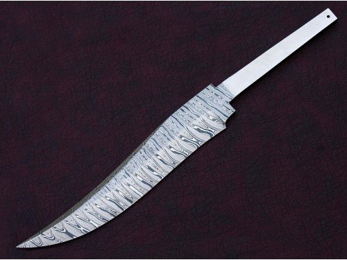 Custom Handmade Twisted Pattern Damascus Steel Bowie Knife Blade Blank