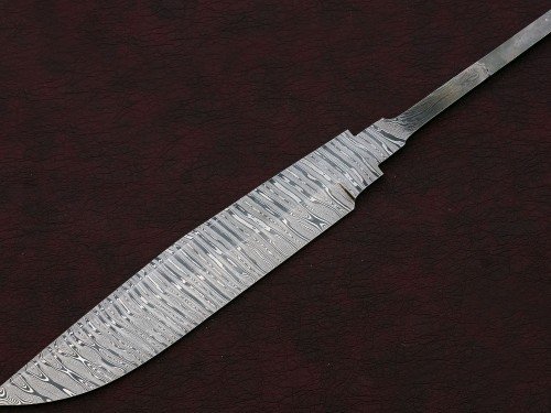 Custom Handmade Twisted Pattern Damascus Steel Bowie Knife Blade Blank