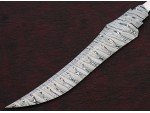 Custom Handmade Twisted Pattern Damascus Steel Bowie Knife Blade Blank Custom Handmade Twisted Pattern Damascus Steel Bowie Knife Blade Blank