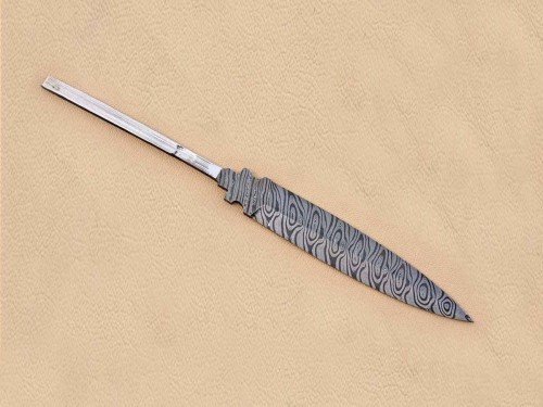 Twisted Damascus Steel Custom Made 2 Edged Dagger Blade Blank