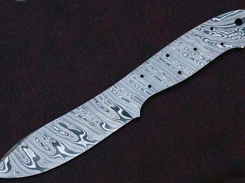 Custom Made Damascus Steel Hunting Knives Blade Blank