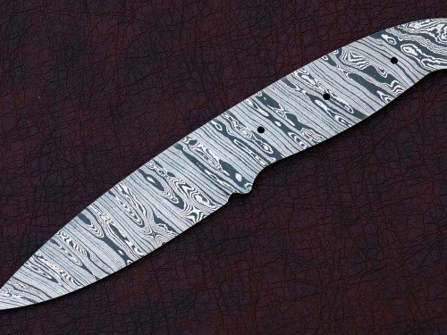 Custom Made Damascus Steel Hunting Knives Blade Blank