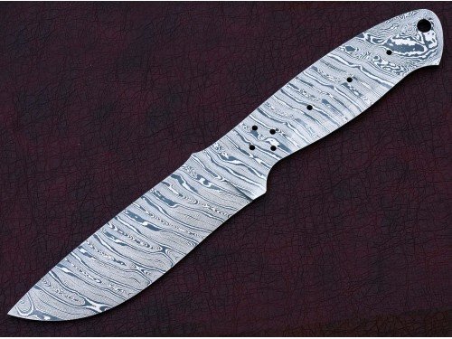 Custom Made Damascus Steel Hunting Knives Blade Blank