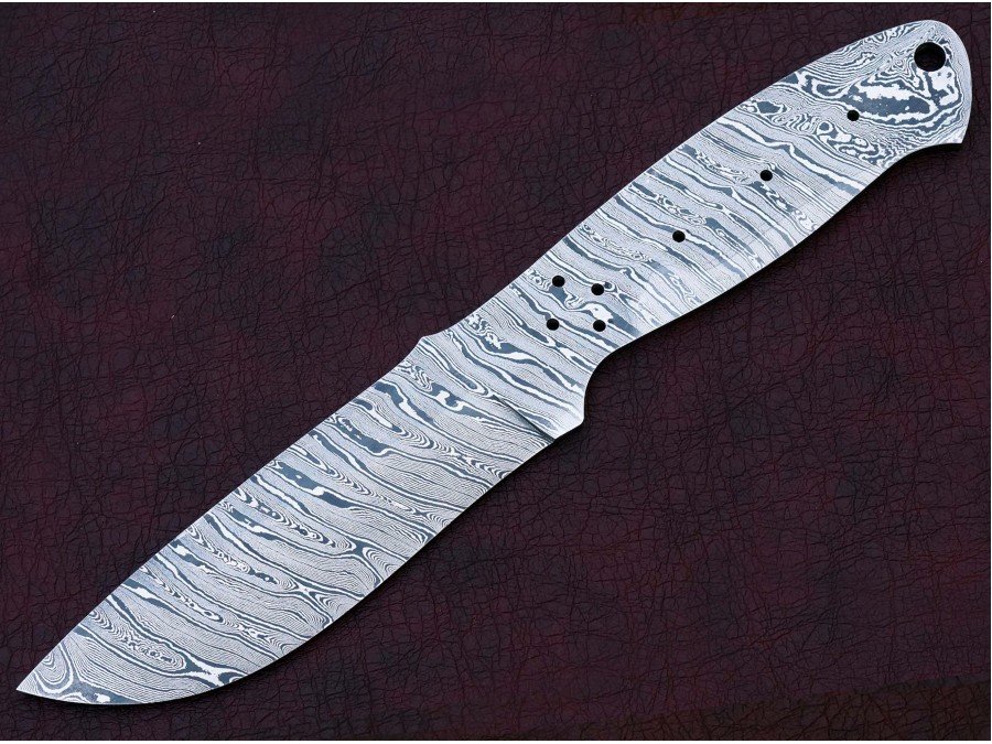Custom Made Damascus Steel Hunting Knives Blade Blank