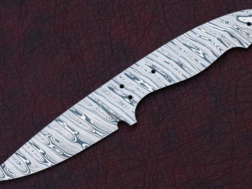 Custom Made Damascus Steel Hunting Knives Blade Blank