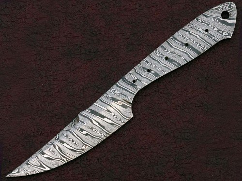 Custom Made Damascus Steel Hunting Knives Blade Blank