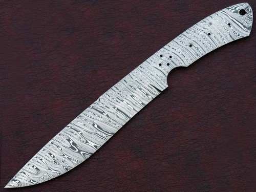 Custom Made Damascus Steel Hunting Knives Blade Blank