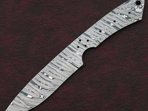 Custom Made Damascus Steel Hunting Knives Blade Blank