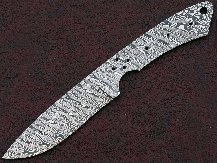 Custom Made Damascus Steel Hunting Knives Blade Blank