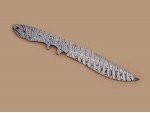 Custom made Damascus Steel Sub Hilt Recurve Bowie Knife Blade Blank Custom made Damascus Steel Sub Hilt Recurve Bowie Knife Blade Blank