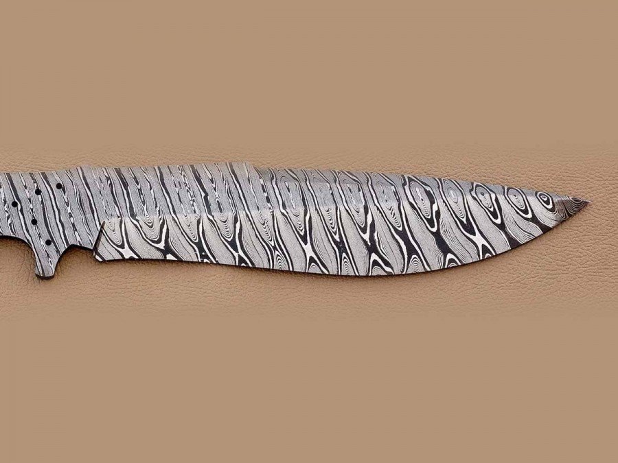 Custom made Damascus Steel Sub Hilt Recurve Bowie Knife Blade Blank Custom made Damascus Steel Sub Hilt Recurve Bowie Knife Blade Blank