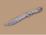 Custom made Damascus Steel Sub Hilt Recurve Bowie Knife Blade Blank Custom made Damascus Steel Sub Hilt Recurve Bowie Knife Blade Blank