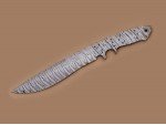 Custom made Damascus Steel Sub Hilt Recurve Bowie Knife Blade Blank Custom made Damascus Steel Sub Hilt Recurve Bowie Knife Blade Blank