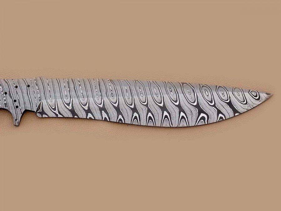 Custom made Damascus Steel Sub Hilt Recurve Bowie Knife Blade Blank Custom made Damascus Steel Sub Hilt Recurve Bowie Knife Blade Blank
