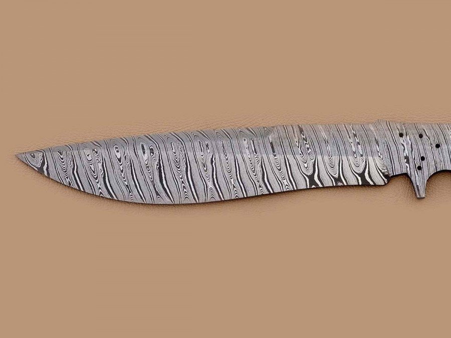 Custom made Damascus Steel Sub Hilt Recurve Bowie Knife Blade Blank Custom made Damascus Steel Sub Hilt Recurve Bowie Knife Blade Blank