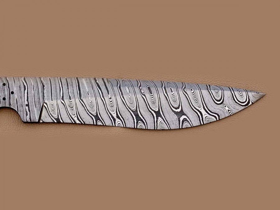 Custom made Damascus Steel Modified Sub Hilt Fighter Bowie Knife Blade Blank Custom made Damascus Steel Modified Sub Hilt Fighter Bowie Knife Blade Blank