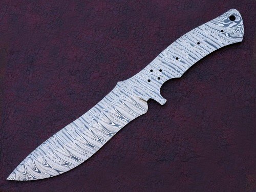 Custom Made Damascus Steel Tactical BOWIE Knife Blade Blank