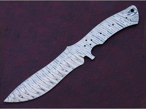 Custom Made Damascus Steel Tactical BOWIE Knife Blade Blank