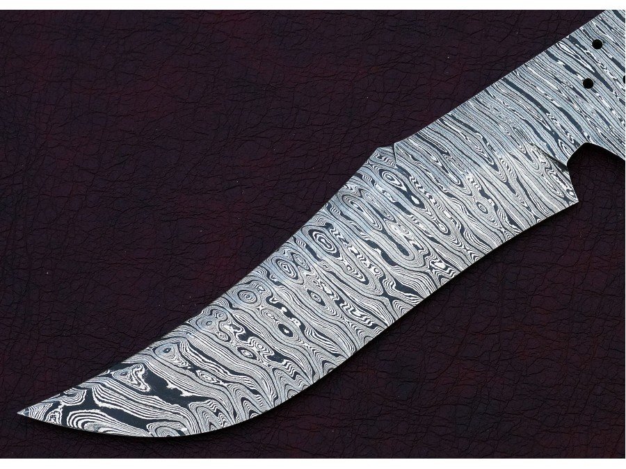 Custom Made Damascus Steel Tactical BOWIE Knife Blade Blank Custom Made Damascus Steel Tactical BOWIE Knife Blade Blank