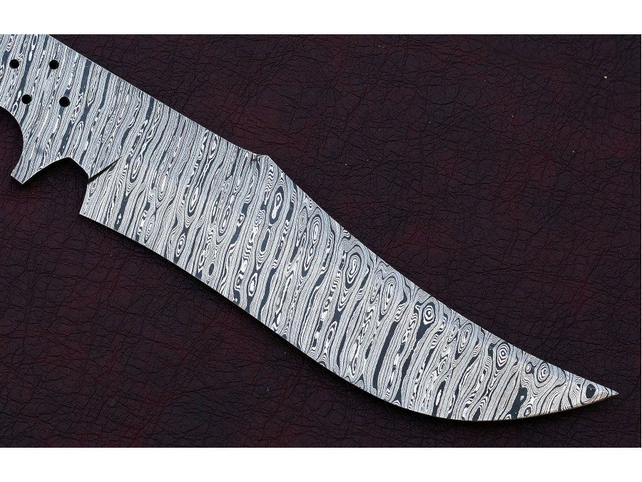 Custom Made Damascus Steel Tactical BOWIE Knife Blade Blank Custom Made Damascus Steel Tactical BOWIE Knife Blade Blank
