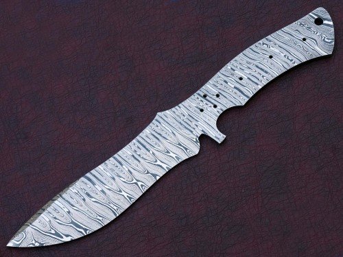 Custom Made Damascus Steel Tactical BOWIE Knife Blade Blank