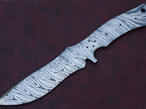 Custom Made Damascus Steel Tactical BOWIE Knife Blade Blank