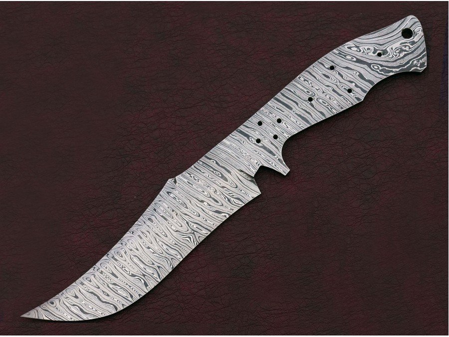 Custom Made Damascus Steel Tactical BOWIE Knife Blade Blank