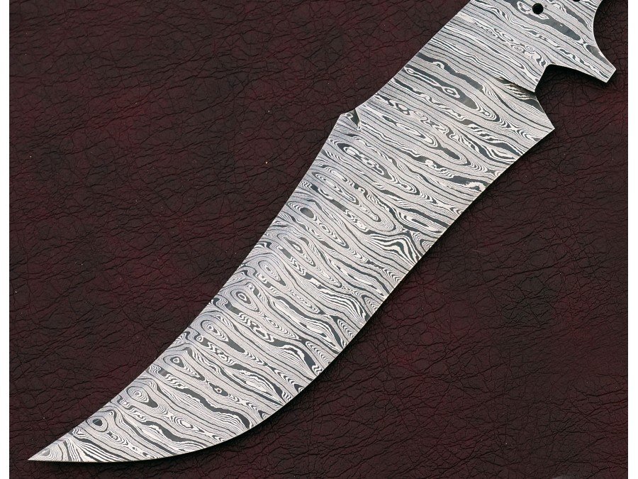 Custom Made Damascus Steel Tactical BOWIE Knife Blade Blank