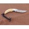 Custom Hand Made Lock Back Twisted Damascus Steel Folding Knife