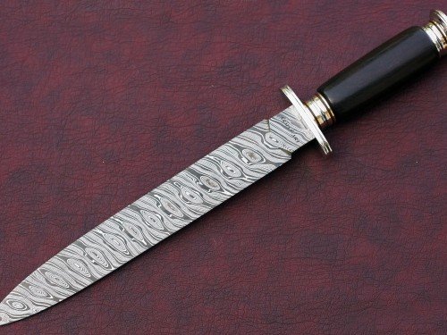 Custom Handmade Twist Pattern Damascus Steel Dagger Knife