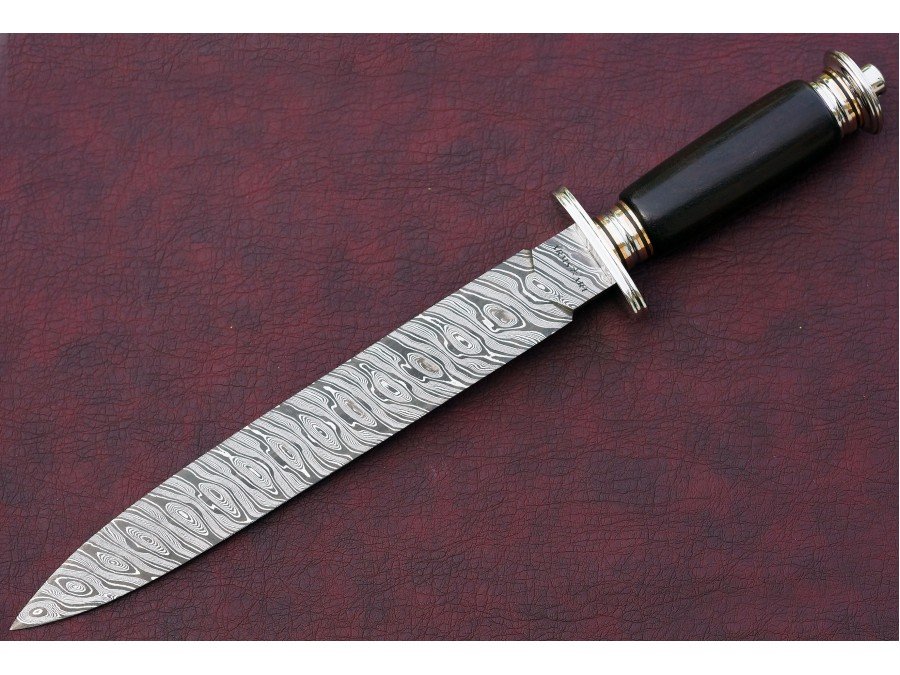 Custom Handmade Twist Pattern Damascus Steel Dagger Knife