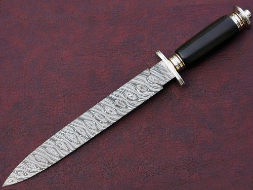 Custom Handmade Twist Pattern Damascus Steel Dagger Knife