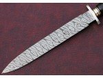 Custom Handmade Twist Pattern Damascus Steel Dagger Knife