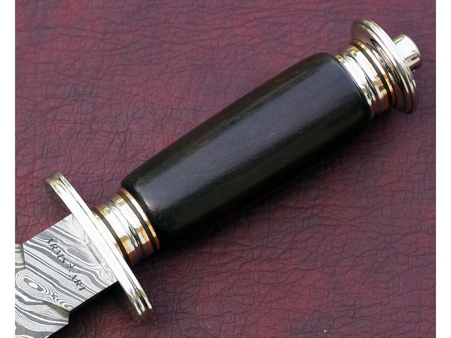 Custom Handmade Twist Pattern Damascus Steel Dagger Knife