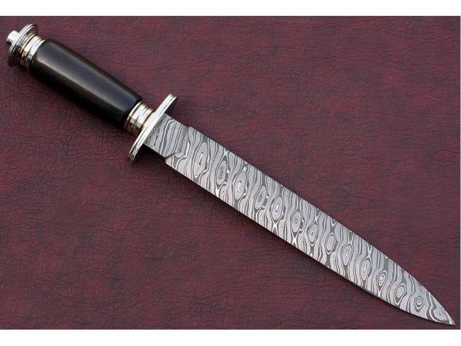 Custom Handmade Twist Pattern Damascus Steel Dagger Knife