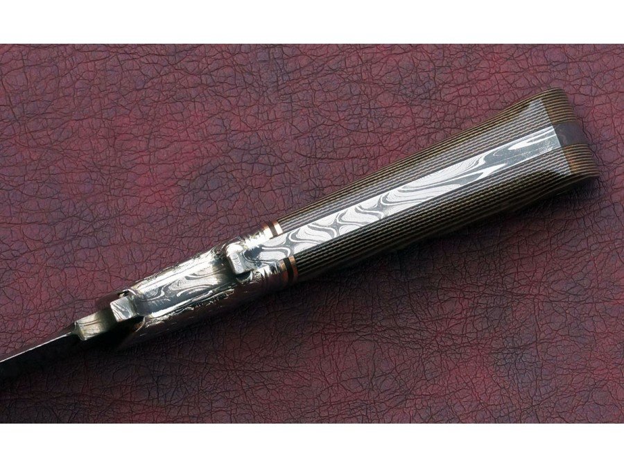 Custom Hand Made Twisted Pattern Damascus Sub Hilt Tactical Knife Custom Hand Made Twisted Pattern Damascus Sub Hilt Tactical Knife