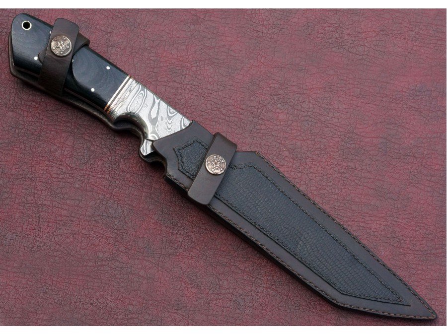 Custom Hand Made Twisted Pattern Damascus Sub Hilt Tactical Knife Custom Hand Made Twisted Pattern Damascus Sub Hilt Tactical Knife