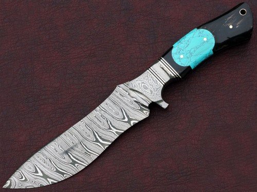 Custom Hand Made Twisted Pattern Damascus Tactical Knife
